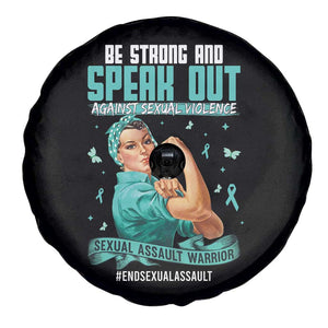 Sexual Assault Awareness Spare Tire Cover Be Strong And Speak Out Against Sexual Violence TS14 Print Your Wear