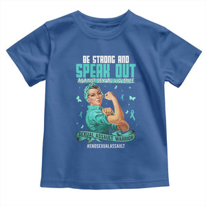 Sexual Assault Awareness Toddler T Shirt Be Strong And Speak Out Against Sexual Violence TS14 Royal Blue Print Your Wear