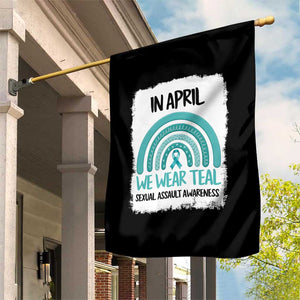 Sexual Assault Awareness Garden Flag In April We Wear Teal Ribbon TS14 Print Your Wear