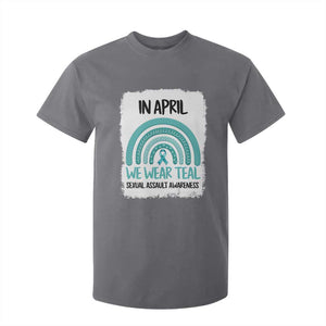 Sexual Assault Awareness T Shirt For Kid In April We Wear Teal Ribbon TS14 Charcoal Print Your Wear