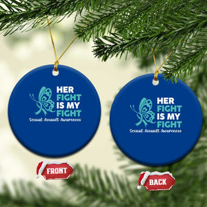 Sexual Assault Awareness Ceramic Ornament Her Fight is My Fight TS14 1pc Blue Print Your Wear