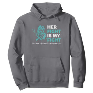 Sexual Assault Awareness Hoodie Her Fight is My Fight TS14 Charcoal Print Your Wear