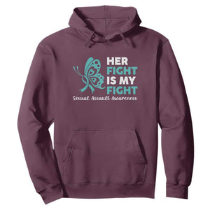 Sexual Assault Awareness Hoodie Her Fight is My Fight TS14 Maroon Print Your Wear