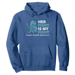Sexual Assault Awareness Hoodie Her Fight is My Fight TS14 Royal Blue Print Your Wear