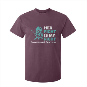 Sexual Assault Awareness T Shirt For Kid Her Fight is My Fight TS14 Maroon Print Your Wear