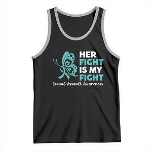 Sexual Assault Awareness Tank Top Her Fight is My Fight TS14 Black Athletic Heather Print Your Wear
