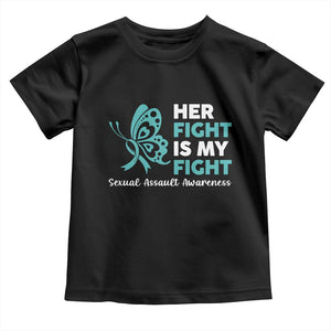 Sexual Assault Awareness Toddler T Shirt Her Fight is My Fight TS14 Black Print Your Wear