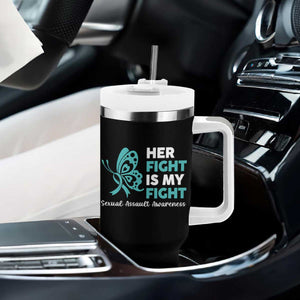 Sexual Assault Awareness Tumbler With Handle Her Fight is My Fight TS14 Print Your Wear