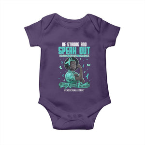 Sexual Assault Awareness Baby Onesie Support African Women Stop Sexual Abuse Awareness TS14 Purple Print Your Wear