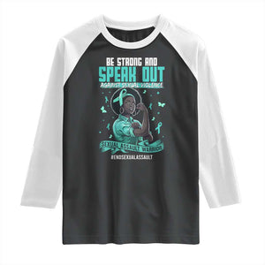 Sexual Assault Awareness Raglan Shirt Support African Women Stop Sexual Abuse Awareness TS14 Black White Print Your Wear