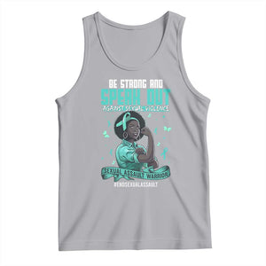 Sexual Assault Awareness Tank Top Support African Women Stop Sexual Abuse Awareness TS14 Athletic Heather Print Your Wear