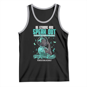Sexual Assault Awareness Tank Top Support African Women Stop Sexual Abuse Awareness TS14 Black Athletic Heather Print Your Wear