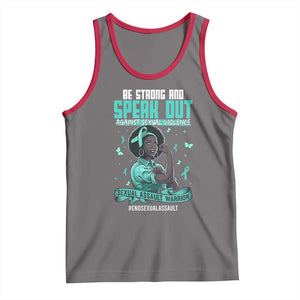 Sexual Assault Awareness Tank Top Support African Women Stop Sexual Abuse Awareness TS14 Deep Heather Red Print Your Wear