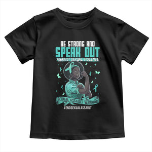 Sexual Assault Awareness Toddler T Shirt Support African Women Stop Sexual Abuse Awareness TS14 Black Print Your Wear