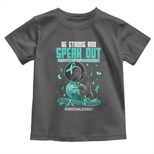 Sexual Assault Awareness Toddler T Shirt Support African Women Stop Sexual Abuse Awareness TS14 Dark Heather Print Your Wear