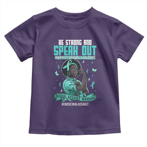 Sexual Assault Awareness Toddler T Shirt Support African Women Stop Sexual Abuse Awareness TS14 Purple Print Your Wear
