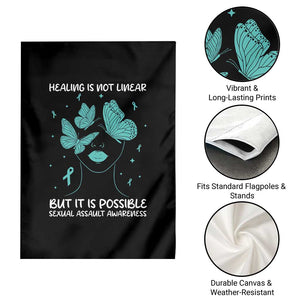 Sexual Assault Awareness Garden Flag Healing Is Not Linear But It Is Possible TS14 Print Your Wear