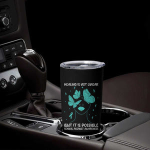 Sexual Assault Awareness Tumbler Cup Healing Is Not Linear But It Is Possible TS14 Print Your Wear