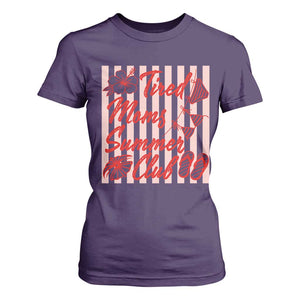 Tired Moms Summer Club T Shirt For Women Funny Mom Life Beach Vacation TS14 Purple Print Your Wear