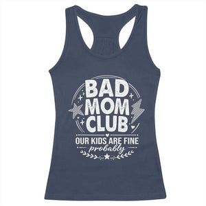 Bad Moms Club Racerback Tank Top Our Kids Are Fine Funny Mom Mother’s Day Gift TS14 Navy Print Your Wear