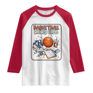 Basketball Moms Club Raglan Shirt Funny Mother’s Day Gift TS14 White Red Print Your Wear