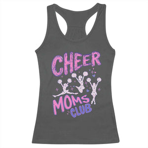Cheer Moms Club Racerback Tank Top Cheerleader Mom Mother’s Day Gift TS14 Dark Heather Print Your Wear