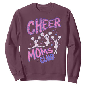 Cheer Moms Club Sweatshirt Cheerleader Mom Mother’s Day Gift TS14 Maroon Print Your Wear