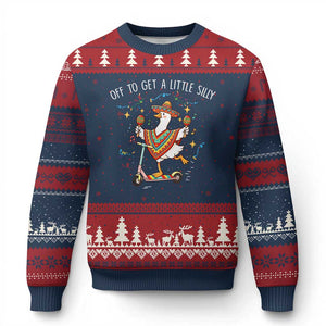 Silly Goose Cinco De Mayo Ugly Christmas Sweater Off To Get A Little Silly TS14 Navy Red Print Your Wear