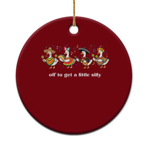 Funny Silly Goose Cinco De Mayo Ceramic Ornament Off To Get A Little Silly TS14 1pc Red Print Your Wear
