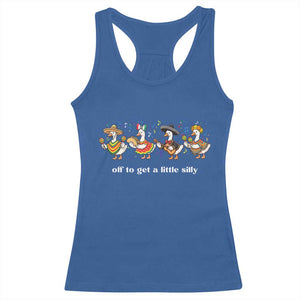 Funny Silly Goose Cinco De Mayo Racerback Tank Top Off To Get A Little Silly TS14 Royal Blue Print Your Wear