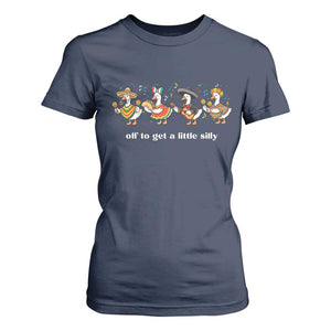 Funny Silly Goose Cinco De Mayo T Shirt For Women Off To Get A Little Silly TS14 Navy Print Your Wear