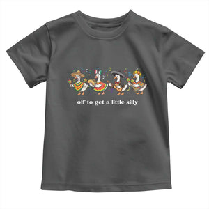 Funny Silly Goose Cinco De Mayo Toddler T Shirt Off To Get A Little Silly TS14 Dark Heather Print Your Wear