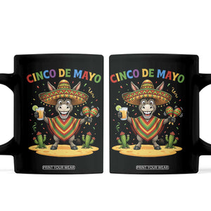 Cinco de Mayo Donkey Mexican Fiesta Coffee Mug TS14 Black Print Your Wear