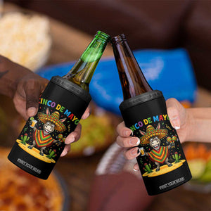 Cinco de Mayo Donkey Mexican Fiesta 4 in 1 Can Cooler Tumbler TS14 Print Your Wear