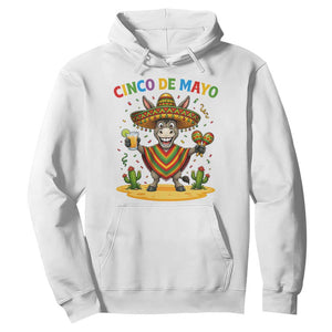 Cinco de Mayo Donkey Mexican Fiesta Hoodie TS14 White Print Your Wear