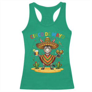 Cinco de Mayo Donkey Mexican Fiesta Racerback Tank Top TS14 Irish Green Print Your Wear
