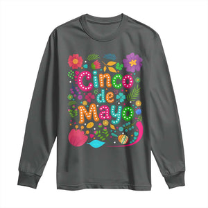Cinco de Mayo Long Sleeve Shirt Funny Mexican Fiesta TS14 Dark Heather Print Your Wear