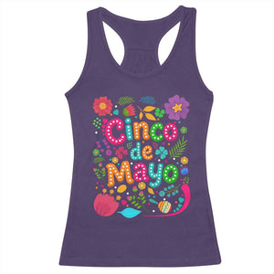 Cinco de Mayo Racerback Tank Top Funny Mexican Fiesta TS14 Purple Print Your Wear