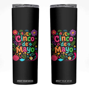 Cinco de Mayo Skinny Tumbler Funny Mexican Fiesta TS14 Black Print Your Wear