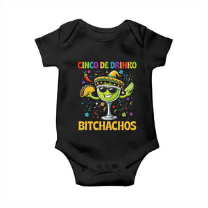 Cinco De Drinko Bitchachos Baby Onesie Funny Margarita Cinco De Mayo Mexican Fiesta TS14 Black Print Your Wear