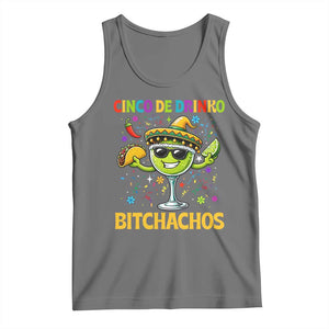 Cinco De Drinko Bitchachos Tank Top Funny Margarita Cinco De Mayo Mexican Fiesta TS14 Black Heather Print Your Wear