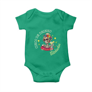 Cinco De Drinko Bitchachos Baby Onesie Funny Skeleton Drinking Margarita Fiesta Party TS14 Irish Green Print Your Wear