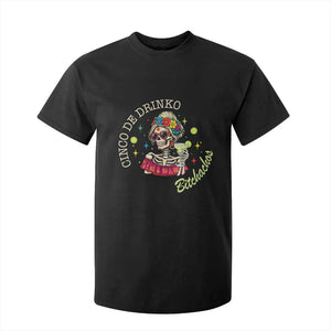 Cinco De Drinko Bitchachos T Shirt For Kid Funny Skeleton Drinking Margarita Fiesta Party TS14 Black Print Your Wear