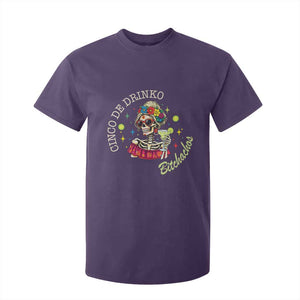 Cinco De Drinko Bitchachos T Shirt For Kid Funny Skeleton Drinking Margarita Fiesta Party TS14 Purple Print Your Wear