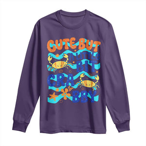 Cute But A Little Bit Crabby Long Sleeve Shirt Beach Crab Summer Vacation TS14 Purple Print Your Wear
