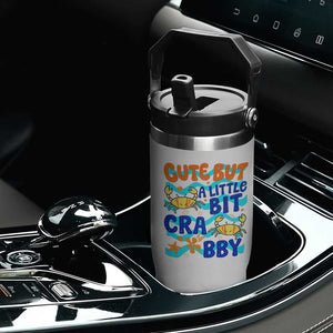 Cute But A Little Bit Crabby Flip Straw Tumbler Beach Crab Summer Vacation TS14 Print Your Wear