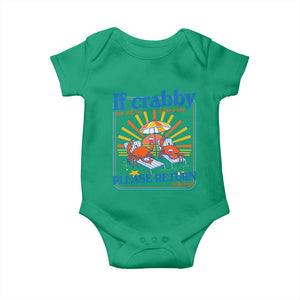 If Crabby Please Return To The Beach Baby Onesie Funny Summer Crab TS14 Irish Green Print Your Wear