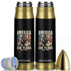 250 Years America Anniversary Bullet Tumbler Vintage President Playing Guitar 4th of July