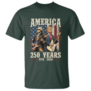 250 Years America Anniversary T Shirt Vintage President Playing Guitar 4th of July
