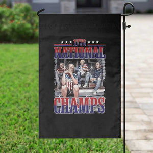 1776 National Champs Garden Flag Funny Founding Father USA 250th Anniversary